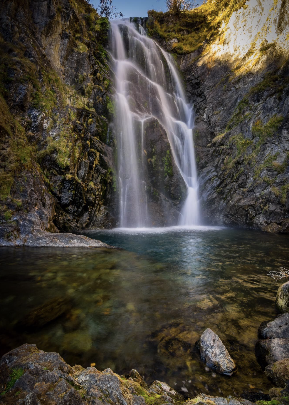 Cascada de agua en la Val d'Aran